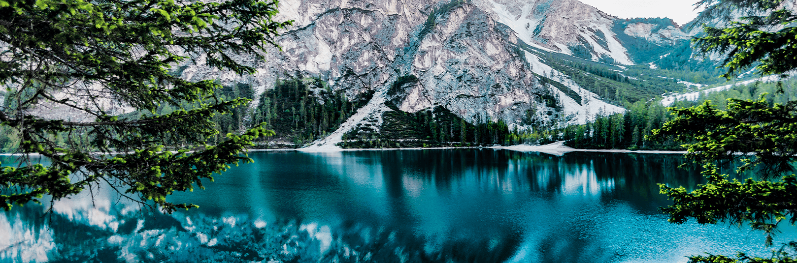 lake with mountain in background